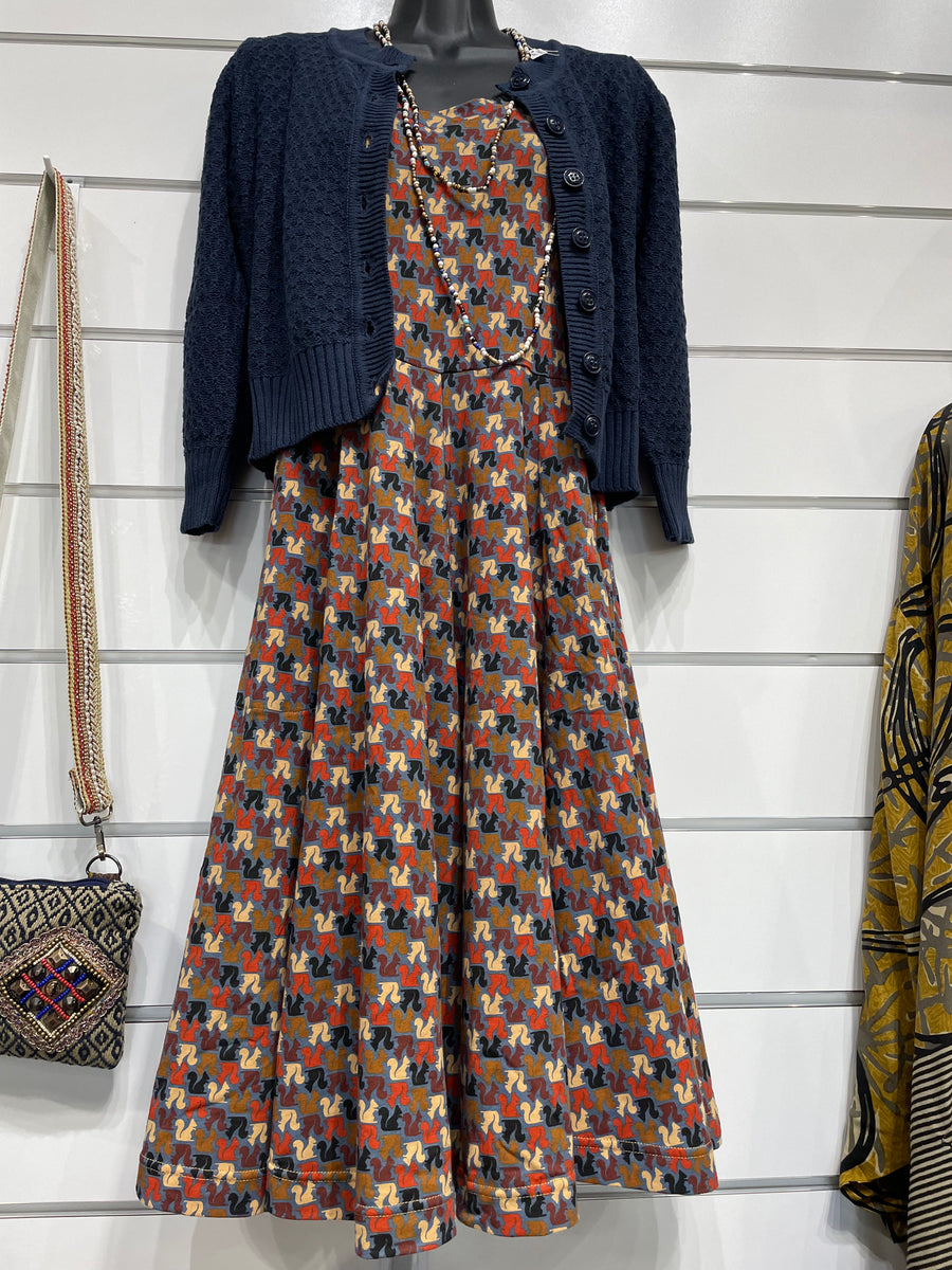 Sadie Dress in Squirrel Print by Effie's Heart