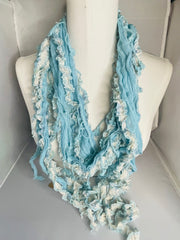 Boho Mixed Tassel Handmade Scarf Necklace