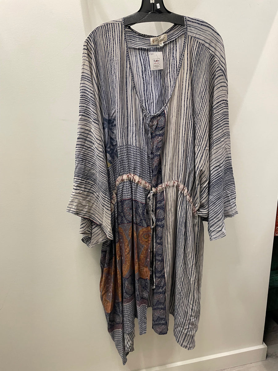 Additional view of Sacred Split Tunic #351 by Kantha Bae from Robin Boutique.
