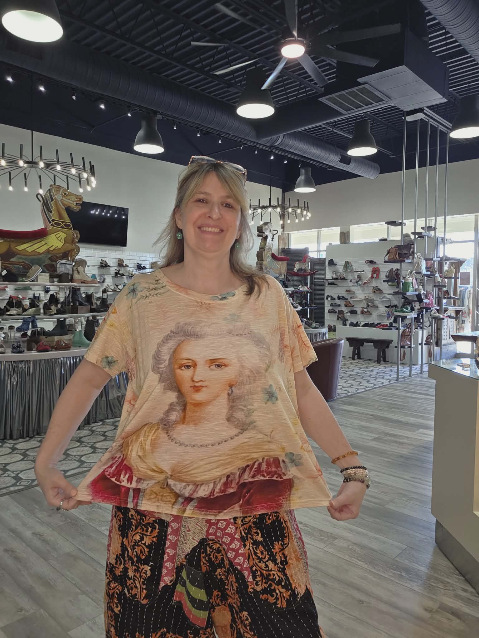 Driftwood Day Tee in Victorian Print by Paper Lace Robin Boutique