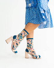 Cancer Zodiac Sheer Crew Sock
