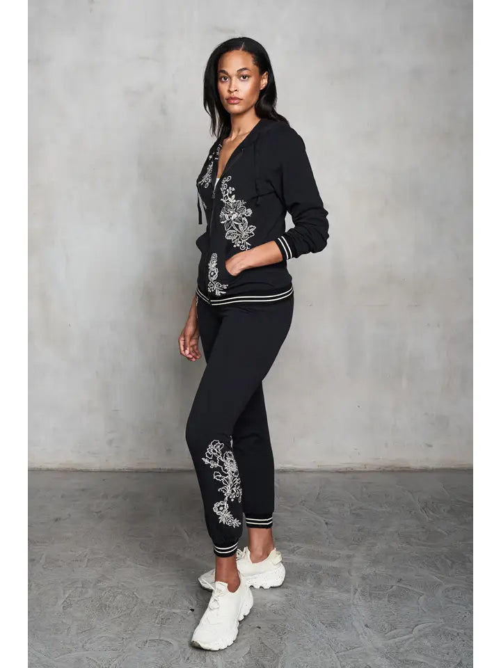 Embroidered French Terry Jogger by Paparazzi