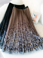 Fairy Pleated Mesh Skirt with Leopard Print by EllyNDale Robin Boutiuqe