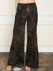 Flocked Velvet Palazzo Pant by Paparazzi