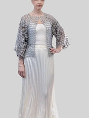 Pleating Crushed Sateen Skirt by EllyNDale