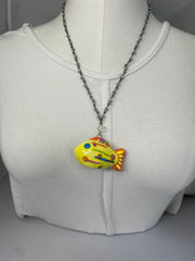 Yellow Fish Necklace by Gina