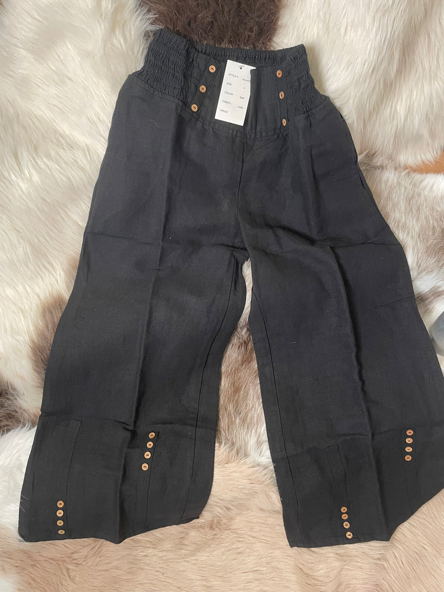 Linen Button Pant by Paper Lace