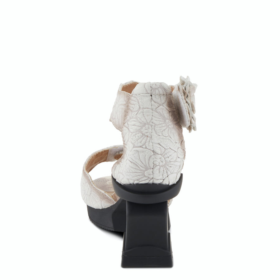 L'Artiste Supercool Platform Leather Etched Heels