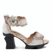 L'Artiste Supercool Platform Leather Etched Heels
