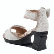 L'Artiste Supercool Platform Leather Etched Heels