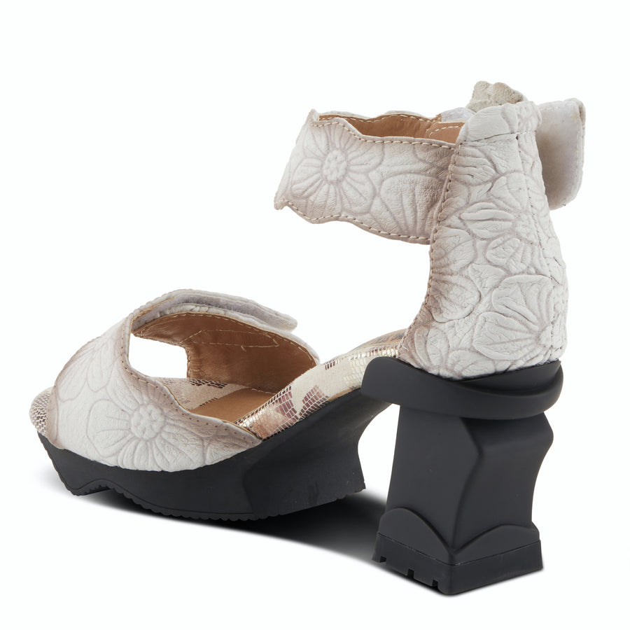 L'Artiste Supercool Platform Leather Etched Heels