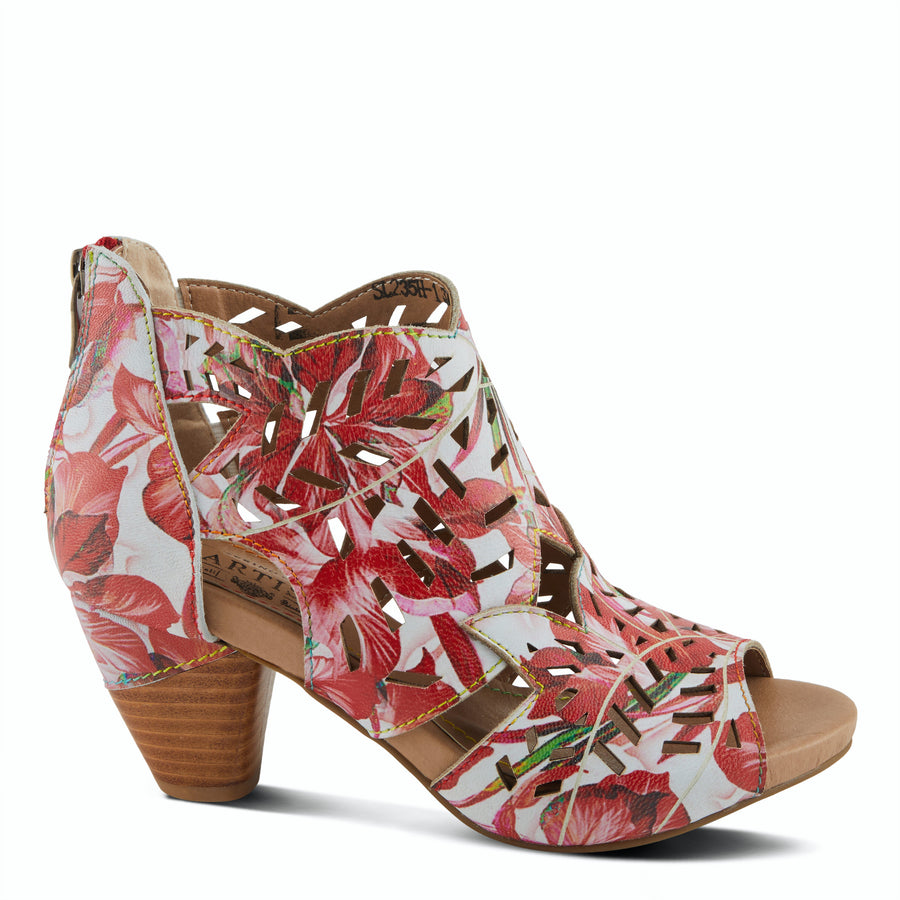 L'Artiste Icon Tooled Leather Ankle Sandal