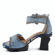 L'Artiste Supercool Platform Leather Etched Heels