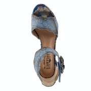 L'Artiste Supercool Platform Leather Etched Heels