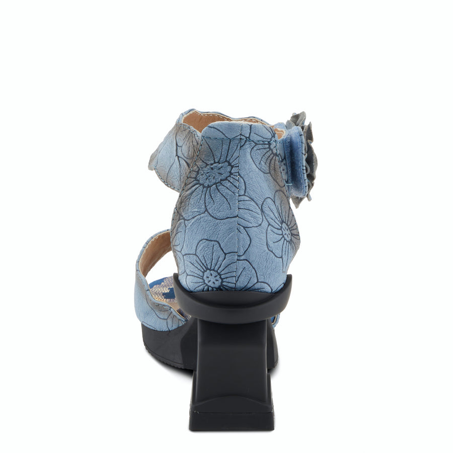 L'Artiste Supercool Platform Leather Etched Heels