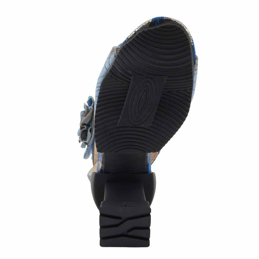 L'Artiste Supercool Platform Leather Etched Heels