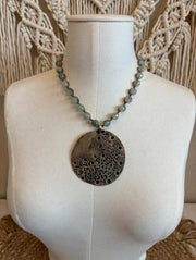 Indian Peacock Gemstone Necklace by Tara Gasparian