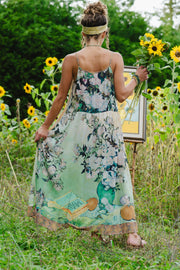 Additional view of I Paint My Dream Van Gogh Bohéme Long Maxi Slip Dress from Robin Boutique.