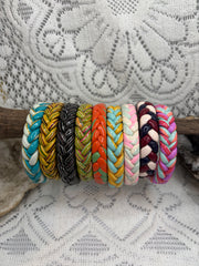 Painted Shellac Braided Bracelet