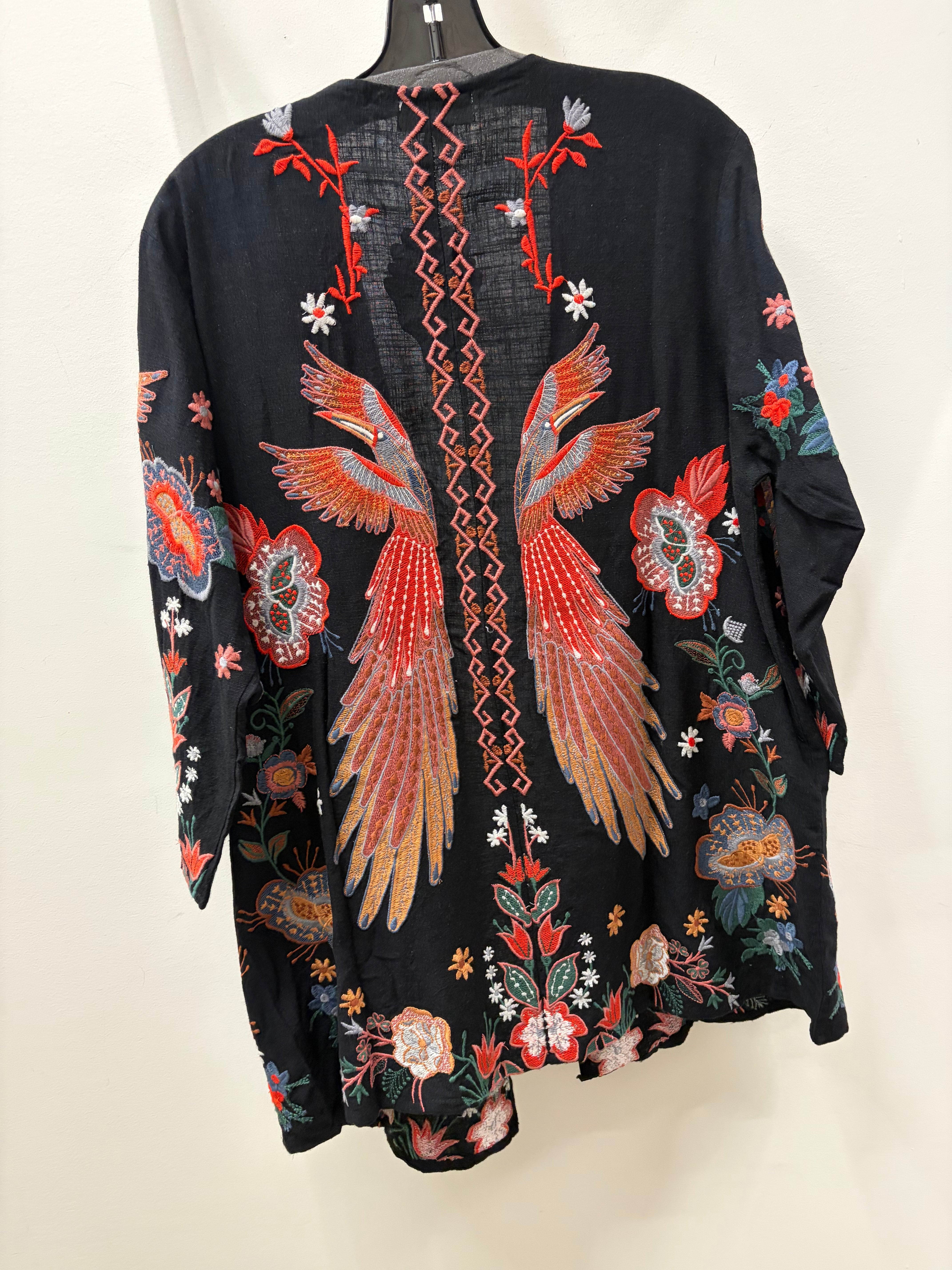 Embroidered Pheonix Short Kimono by All About Her