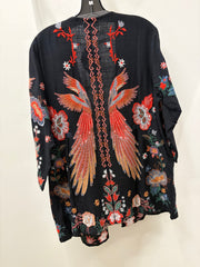 Embroidered Pheonix Short Kimono by All About Her