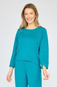 Feather Lux Knit Stitch Pullover by Olivia