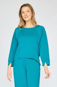 Feather Lux Knit Stitch Pullover by Olivia