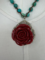Crimson Rose Statement Necklace