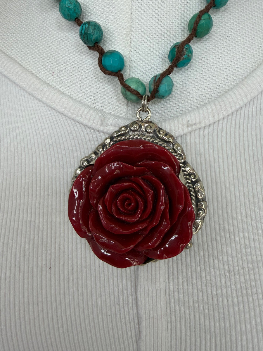 Crimson Rose Statement Necklace