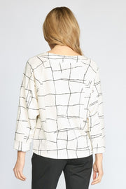 Feather Lux Knit Print Pullover by Olivia