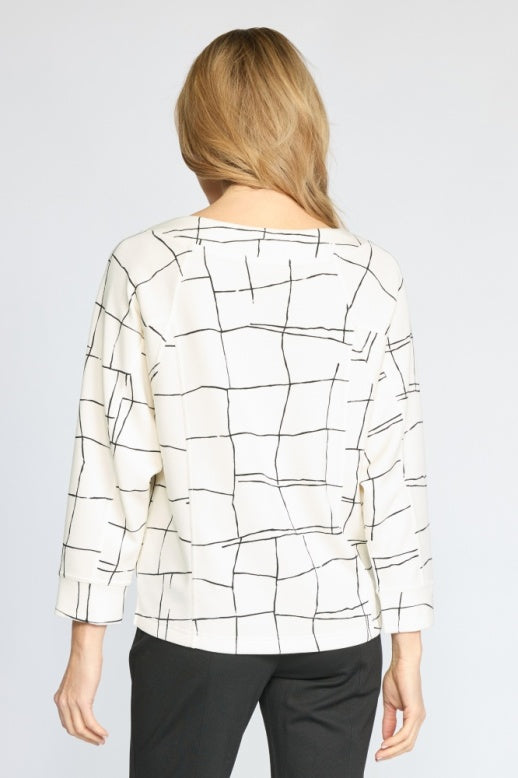 Feather Lux Knit Print Pullover by Olivia