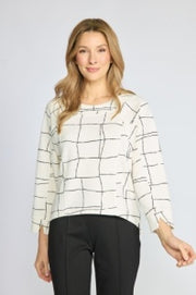 Feather Lux Knit Print Pullover by Olivia