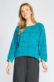 Feather Lux Knit Print Pullover by Olivia
