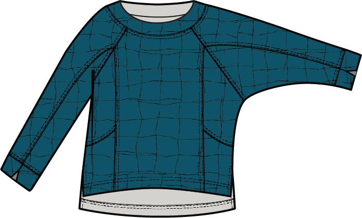 Feather Lux Knit Print Pullover by Olivia