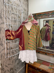 Half Moon Cropped Hooded Jacket #24 by Kantha Bae