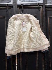Inside of Gemstone Sherpa Denim Jacket By Davi & Dani - Robin Boutique
