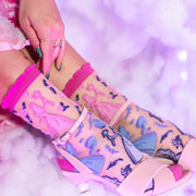 Wicked Glinda Sheer Crew Sock Robin Boutique