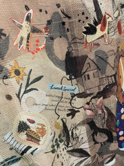 3/4 Sleeve Dolman Sweater in Lunch Time Print by Inoah