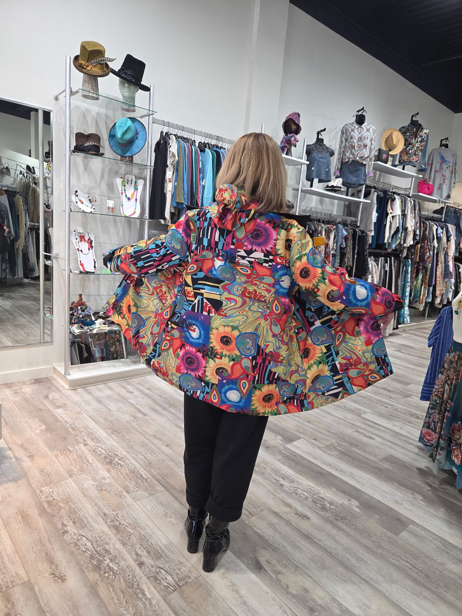 Reversible Raincoat in Vibrant Contemporary Colors Robin Boutique