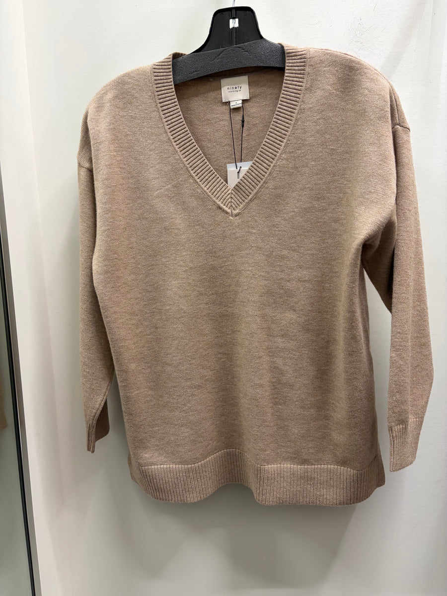 Jersey Stitch V-Neck Sweater