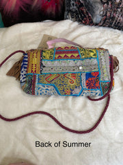 Upcycled Embroidered Crossbody Clutch Market Bag by Kantha Bae - Robin Boutique-Boutique 