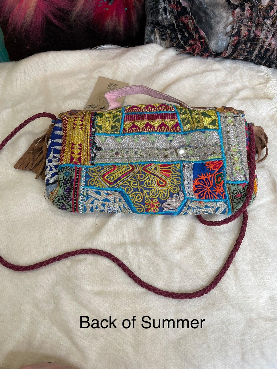 Upcycled Embroidered Crossbody Clutch Market Bag by Kantha Bae - Robin Boutique-Boutique 