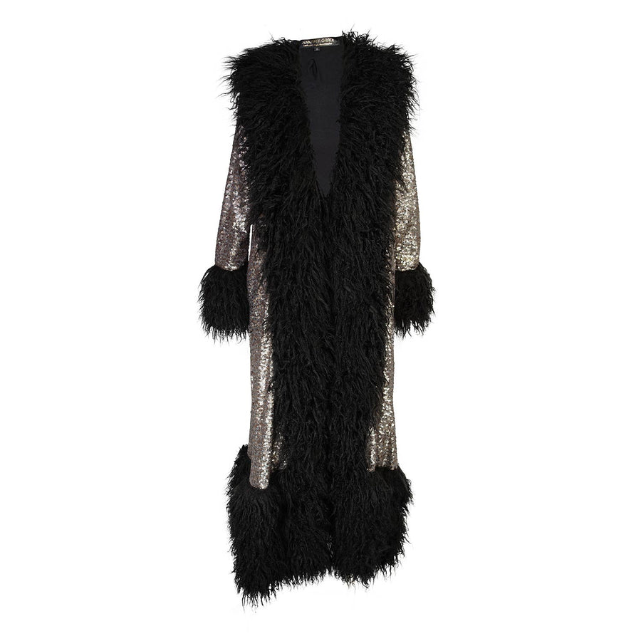 Penny Deluxe Gunmetal Faux Fur Jacket Robin Boutique