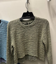 Texture Crop Pullover by Cut Loose