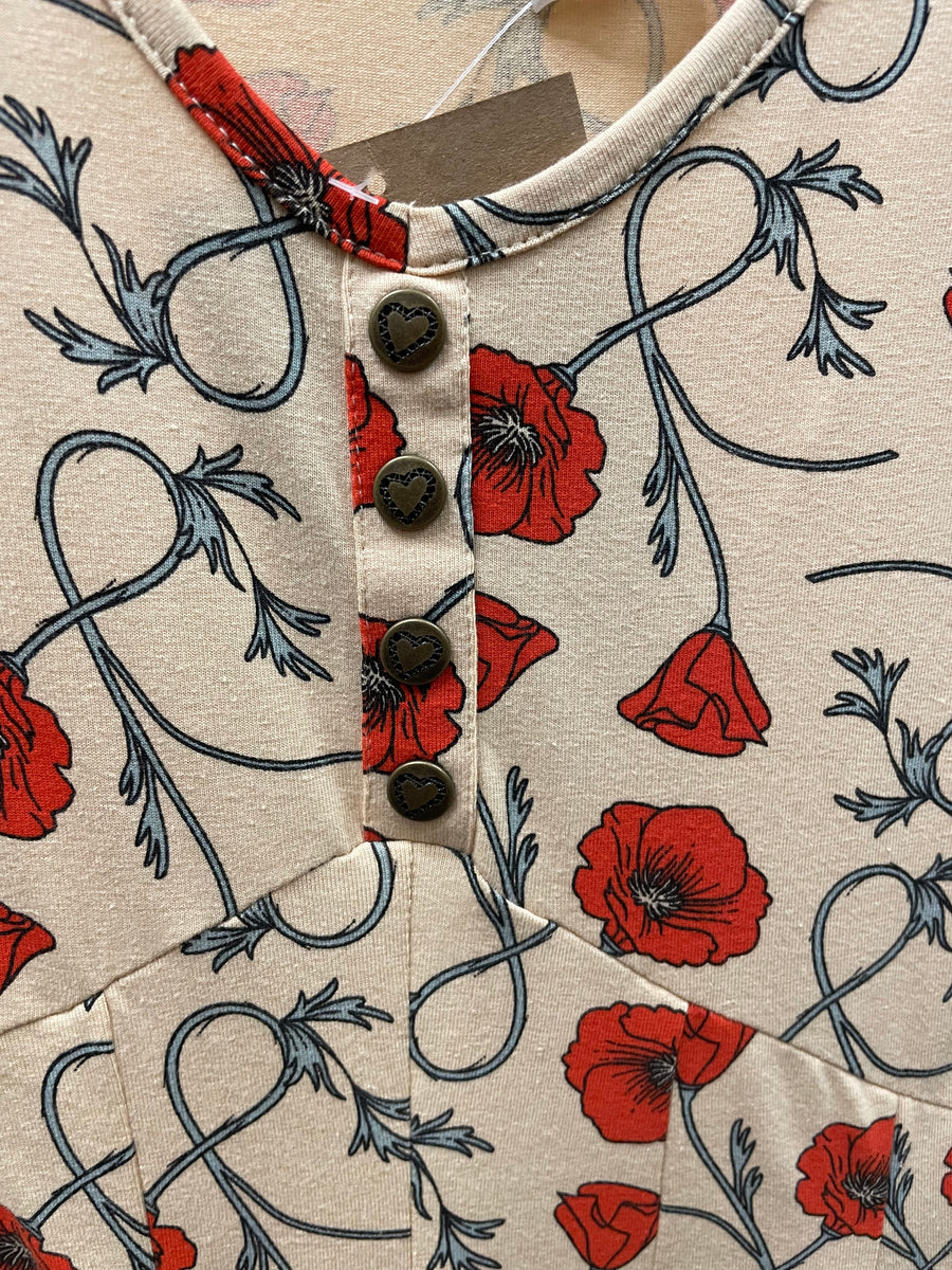 Besi Dress in Sun Poppy Print by Effie's Heart