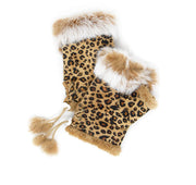 Fingerless Faux Fur Trim Glove LOG 079 - Robin Boutique-Boutique 