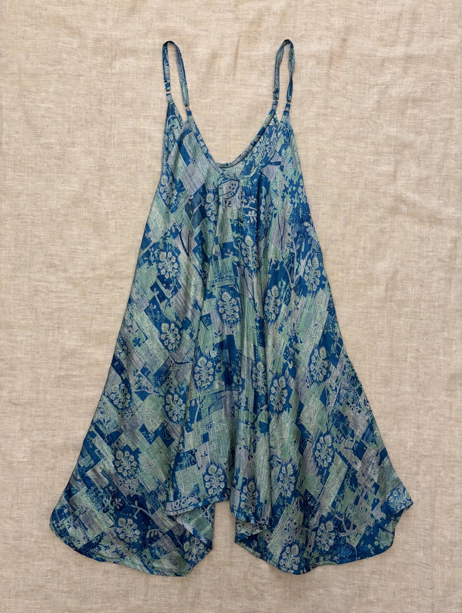 Rasgulla Sari Moonchild Mini Dress #063 by Kantha Bae