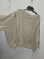 Cozy Drift Boxy Wide Neck Sweatshirt by Paper Lace