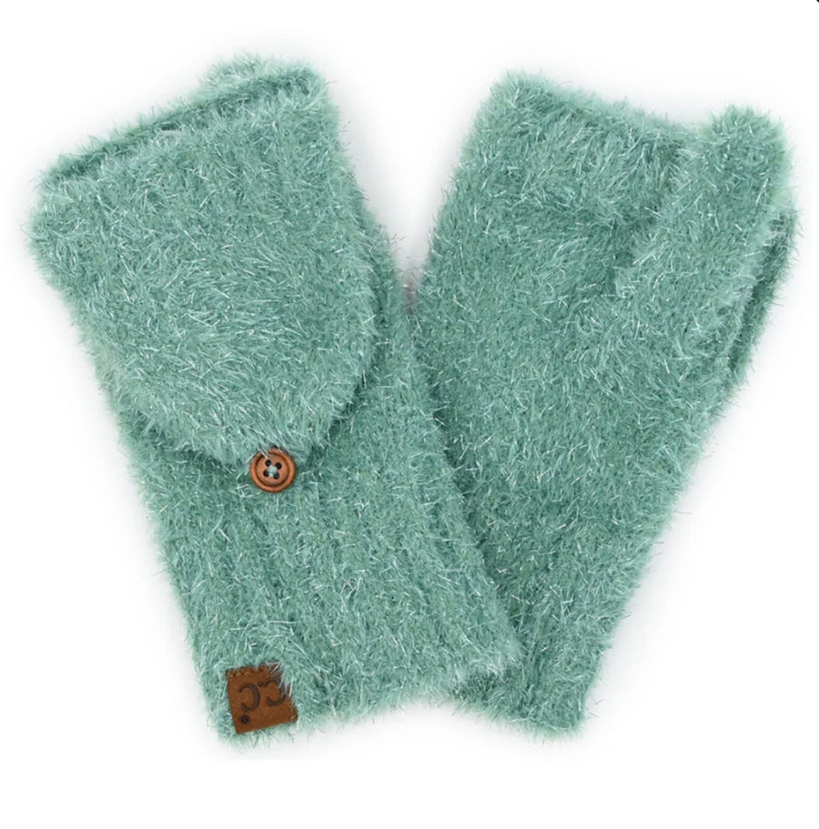 Metallic Eyelash C.C. Beanie Convertible Mittens MTC0118