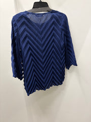 Bell Sleeve Pleated Chevron Top by EllyNDale